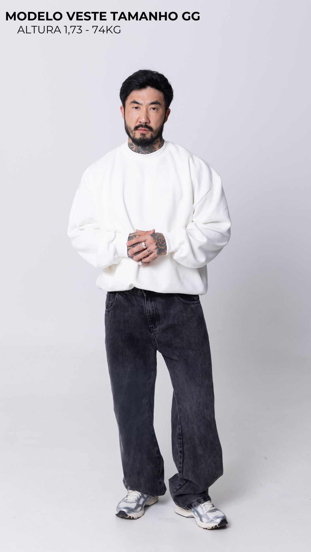 CONJUNTO OFF WHITE BLUSA DE MOLETOM