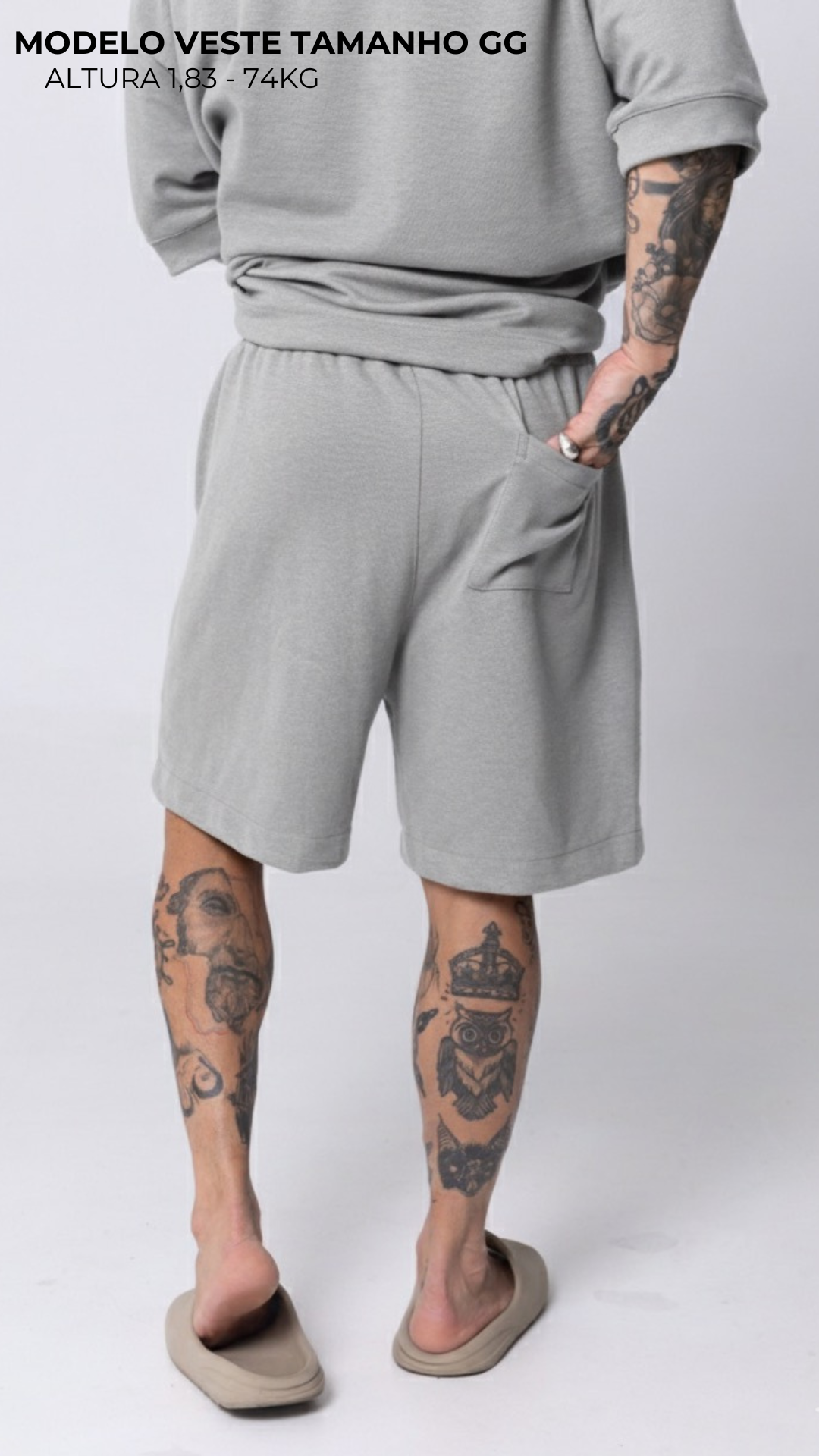 CONJUNTO REGULAR FIT CINZA GELATO