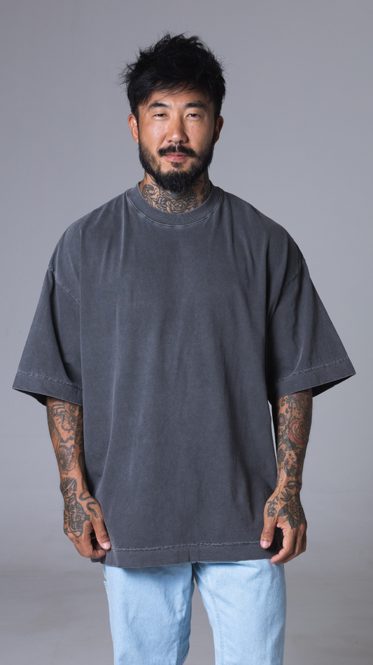 CAMISETA OVERSIZED CINZA CHUMBO
