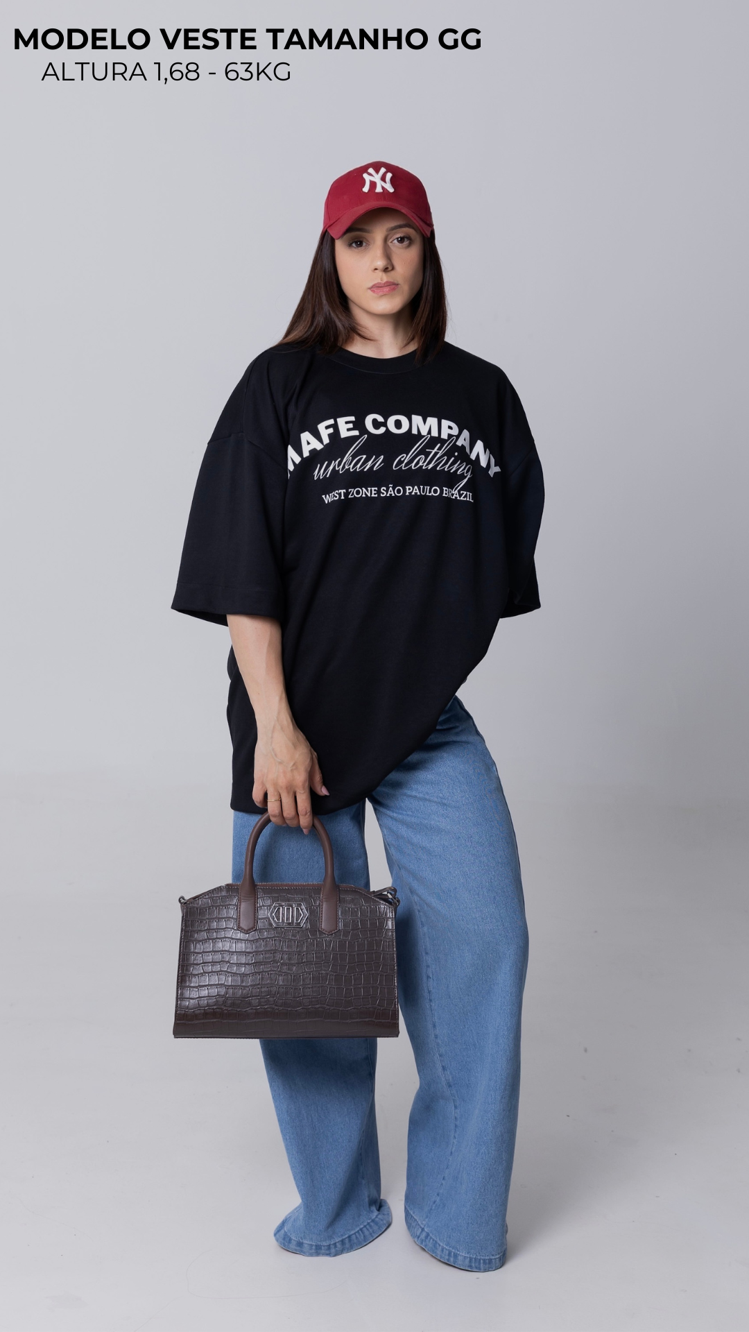 CAMISETA OVERSIZED PRETA URBAN CLOTHING