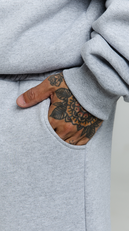 CALÇA DE MOLETOM CINZA MESCLA