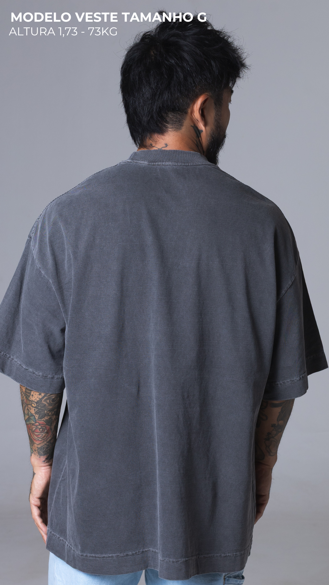 CAMISETA OVERSIZED CINZA CHUMBO
