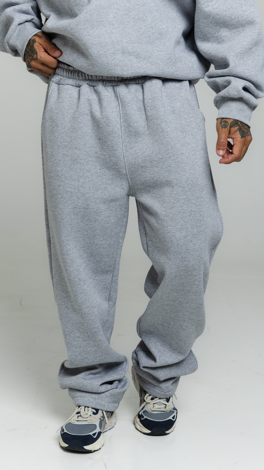 CALÇA DE MOLETOM CINZA MESCLA