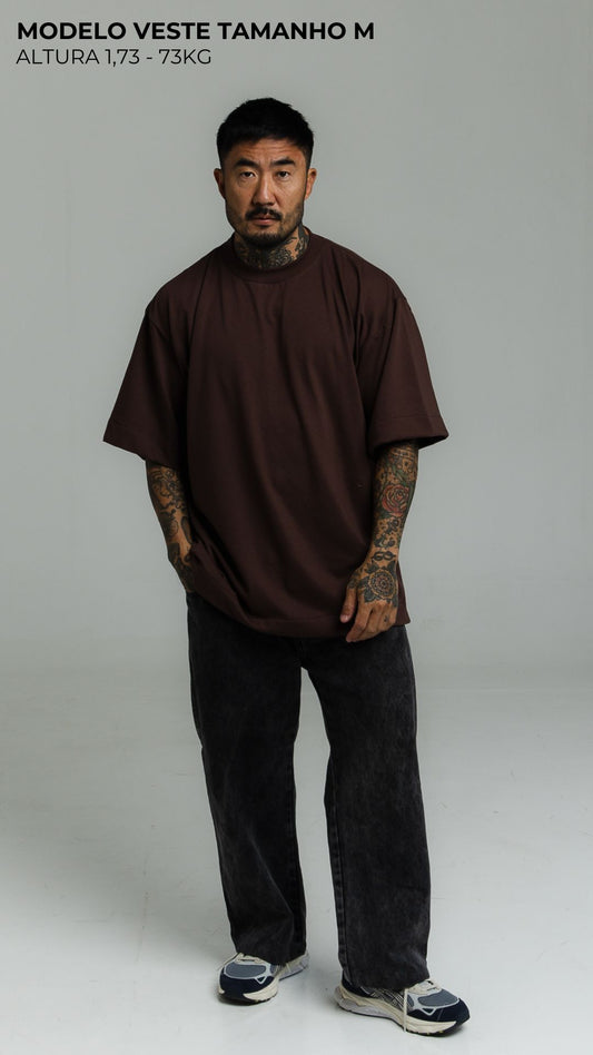 CAMISETA OVERSIZED MARROM