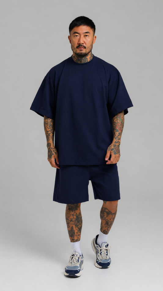 CONJUNTO OVERSIZED AZUL NAVAL