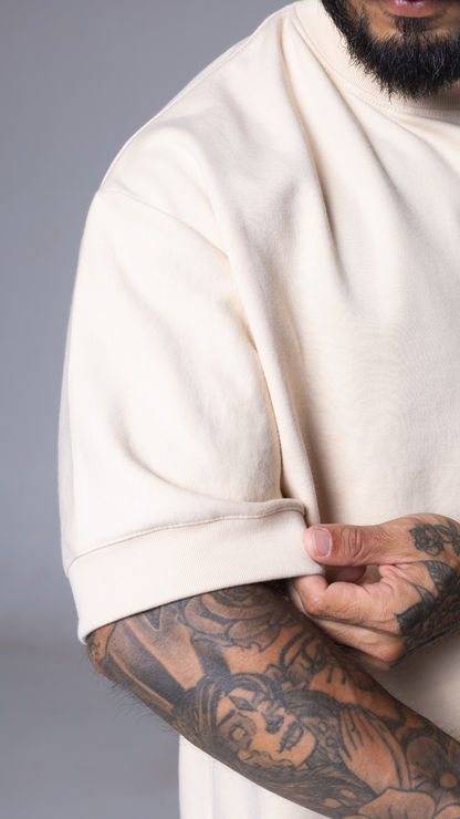 CAMISETA REGULAR FIT CREAM