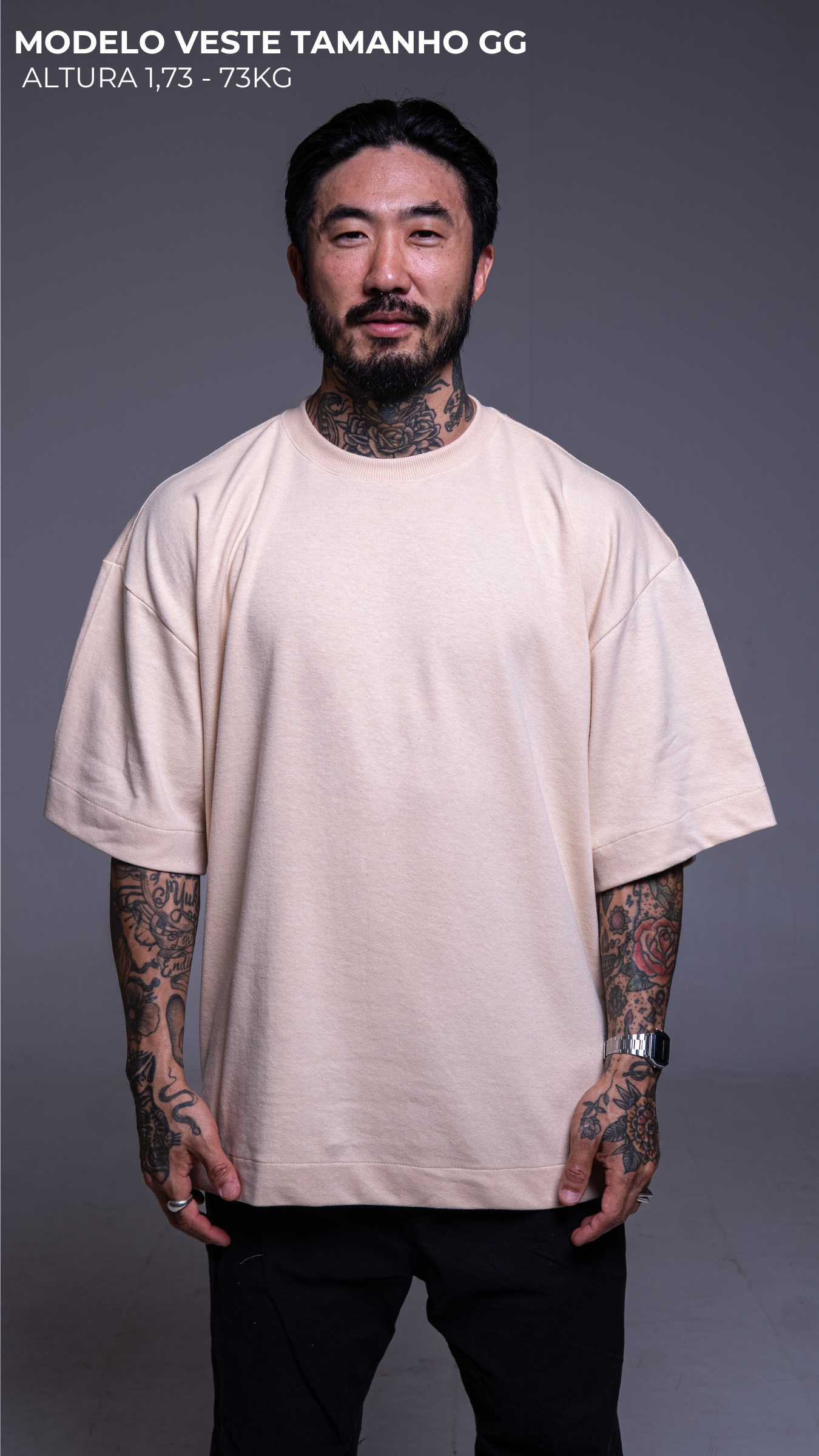 Camiseta Oversized vanilla