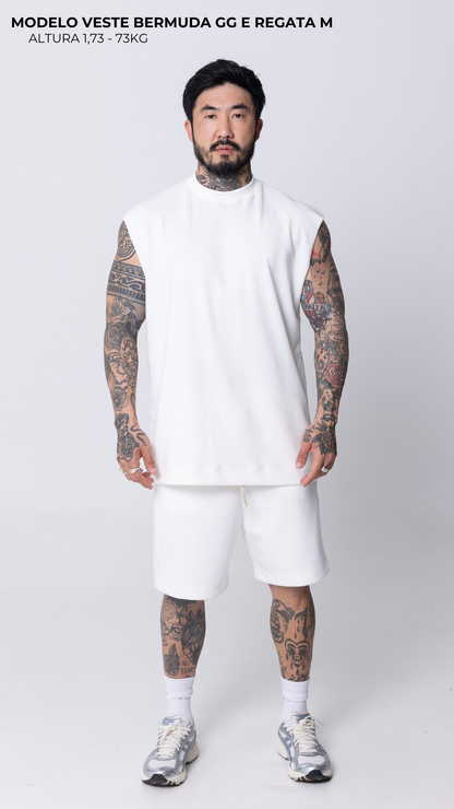 CONJUNTO REGATA MACHÃO OFF WHITE LISO