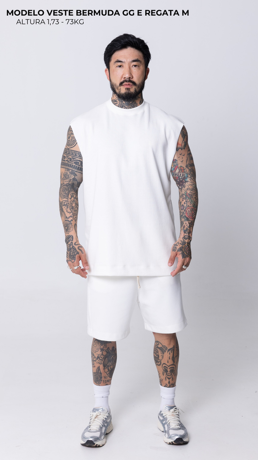 CONJUNTO REGATA MACHÃO OFF WHITE LISO