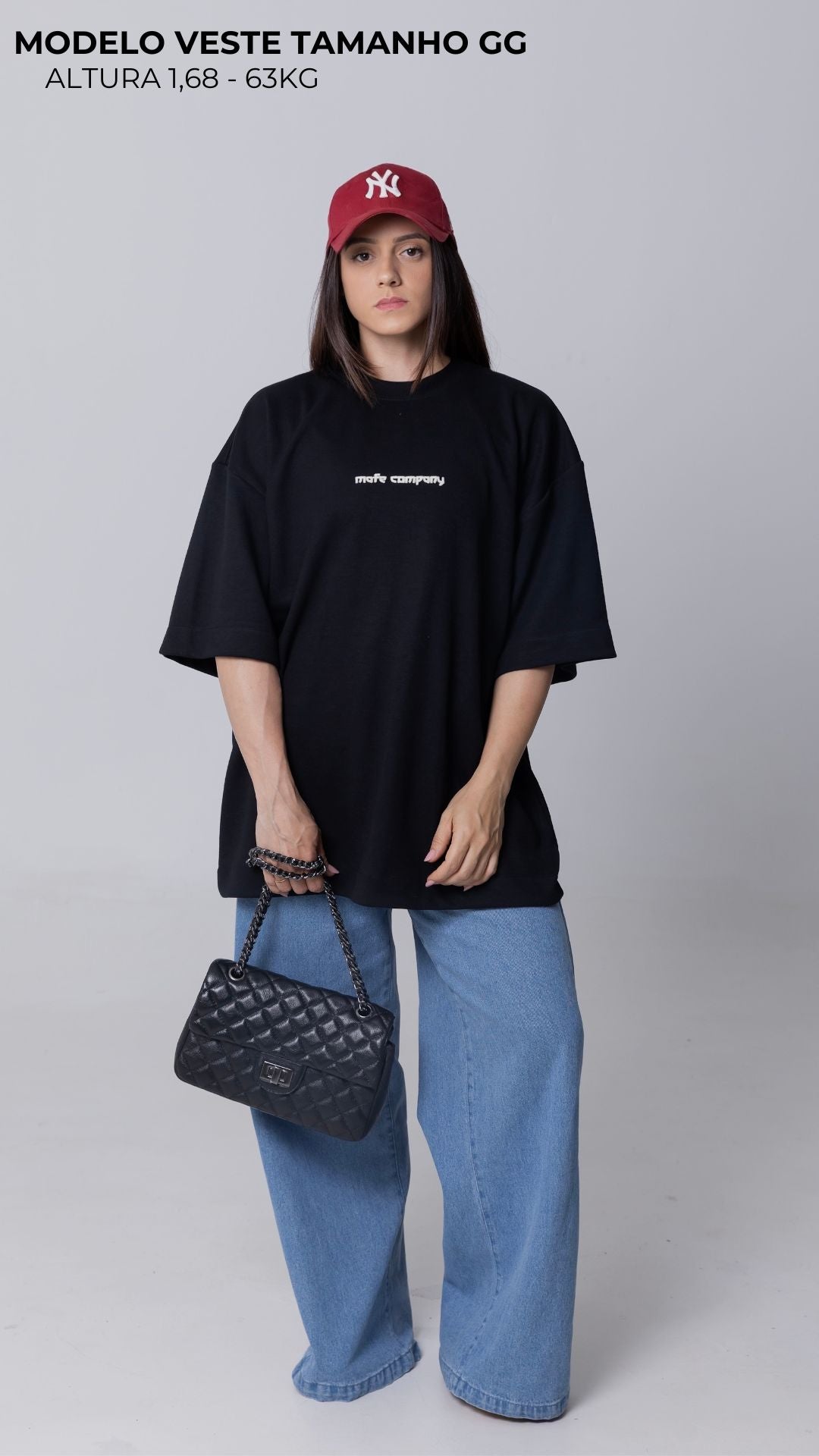CAMISETA OVERSIZED PRETA 923 STUDIO