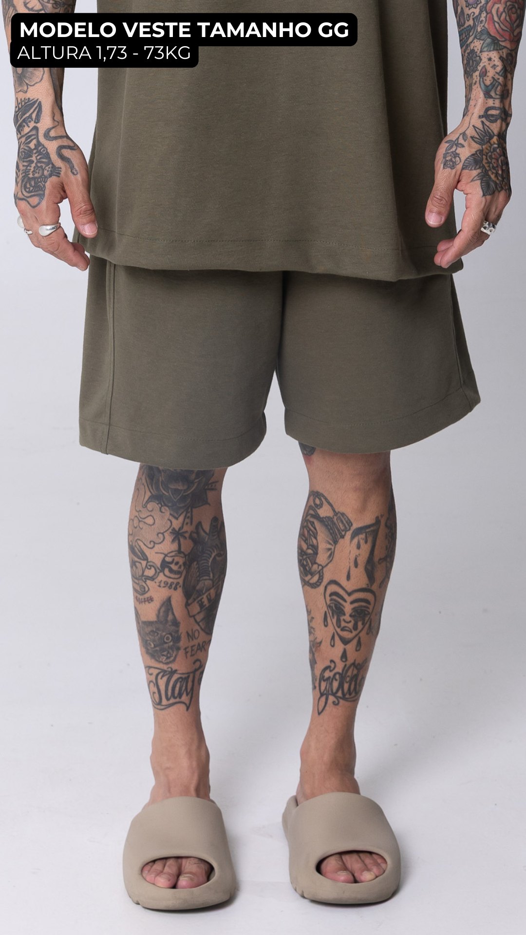 CONJUNTO OVERSIZED VERDE AZEITONA LISO