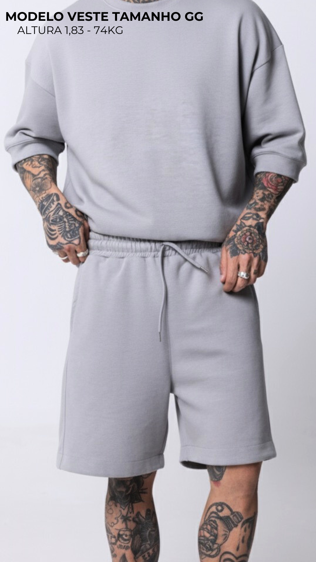 CAMISETA REGULAR FIT CINZA GELATO