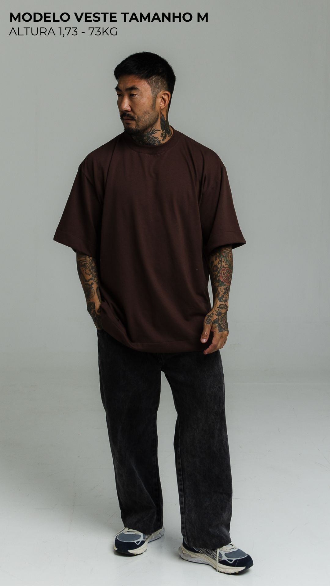 CAMISETA OVERSIZED MARROM