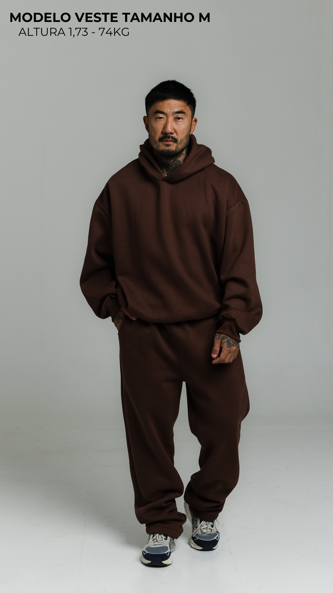 CALÇA DE MOLETOM MARROM