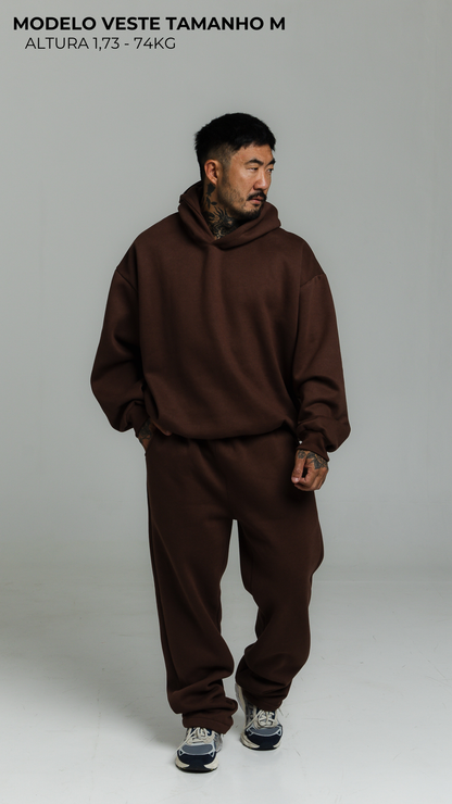 CALÇA DE MOLETOM MARROM