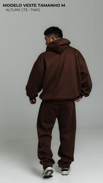 CALÇA DE MOLETOM MARROM