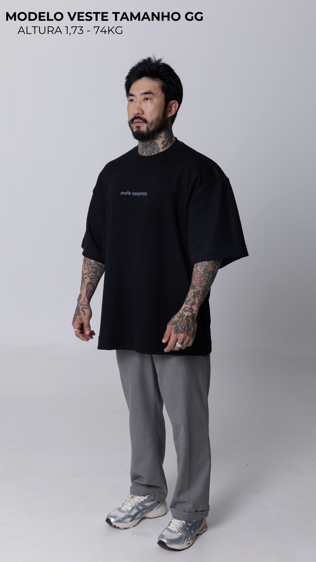 CAMISETA OVERSIZED PRETA 923 STUDIO