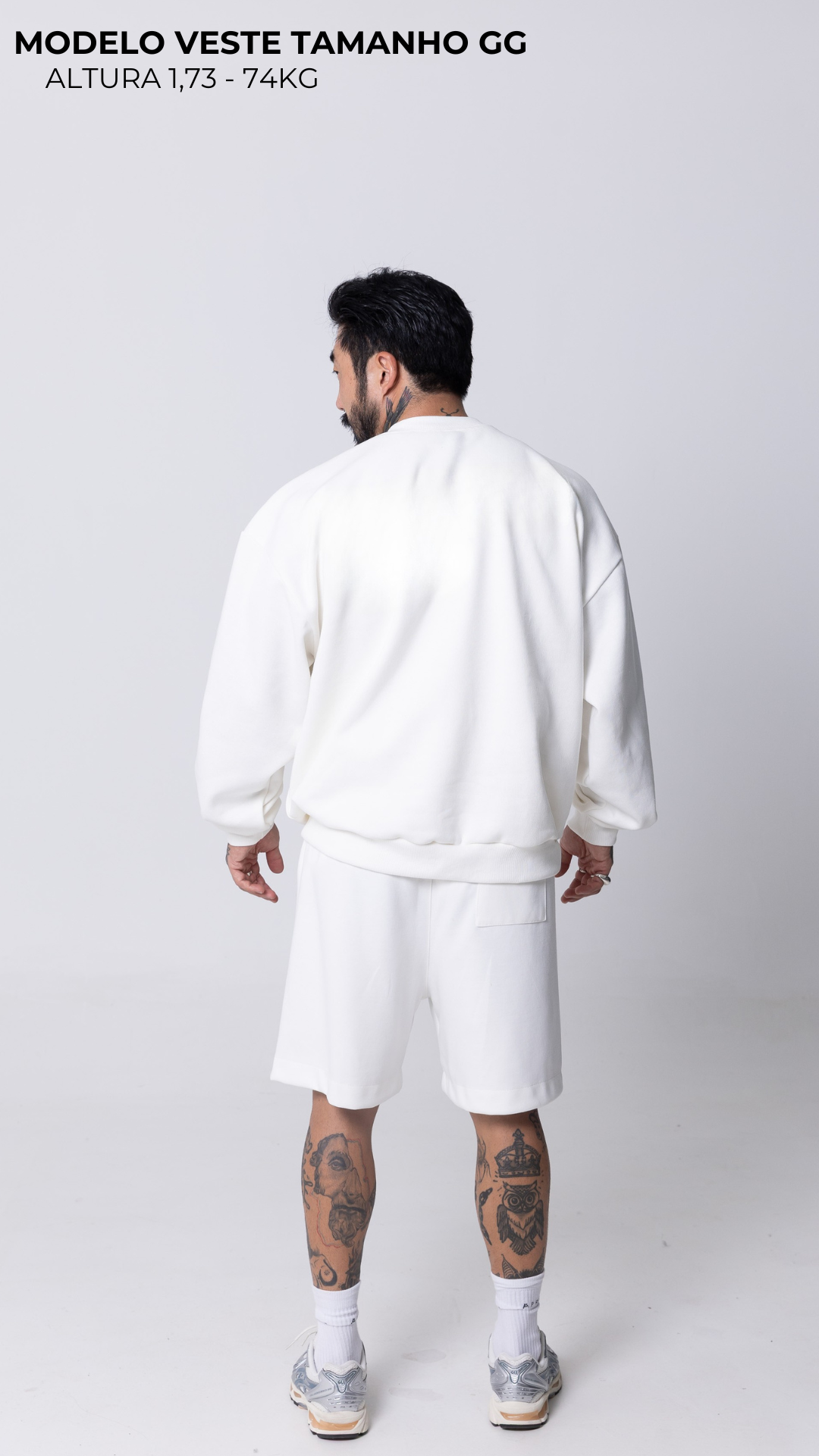 CONJUNTO OFF WHITE BLUSA DE MOLETOM