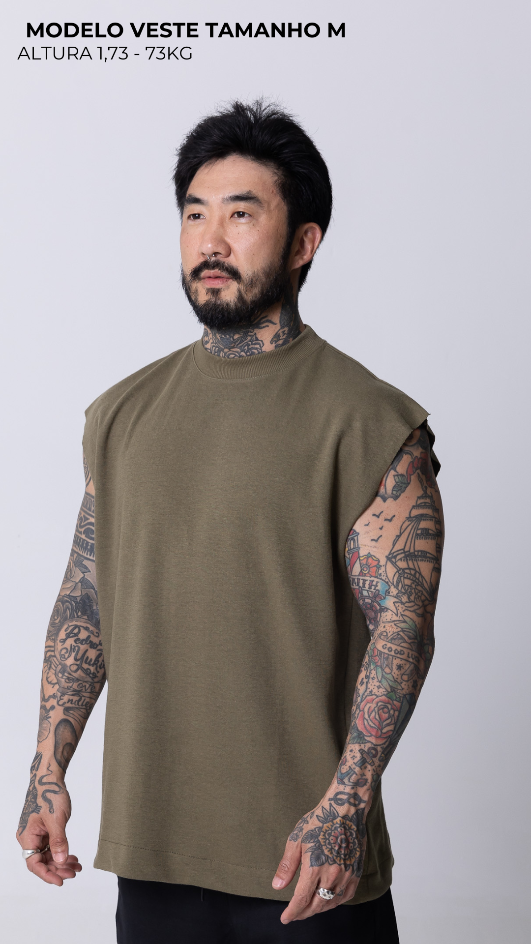 CONJUNTO REGATA MACHÃO VERDE AZEITONA LISO