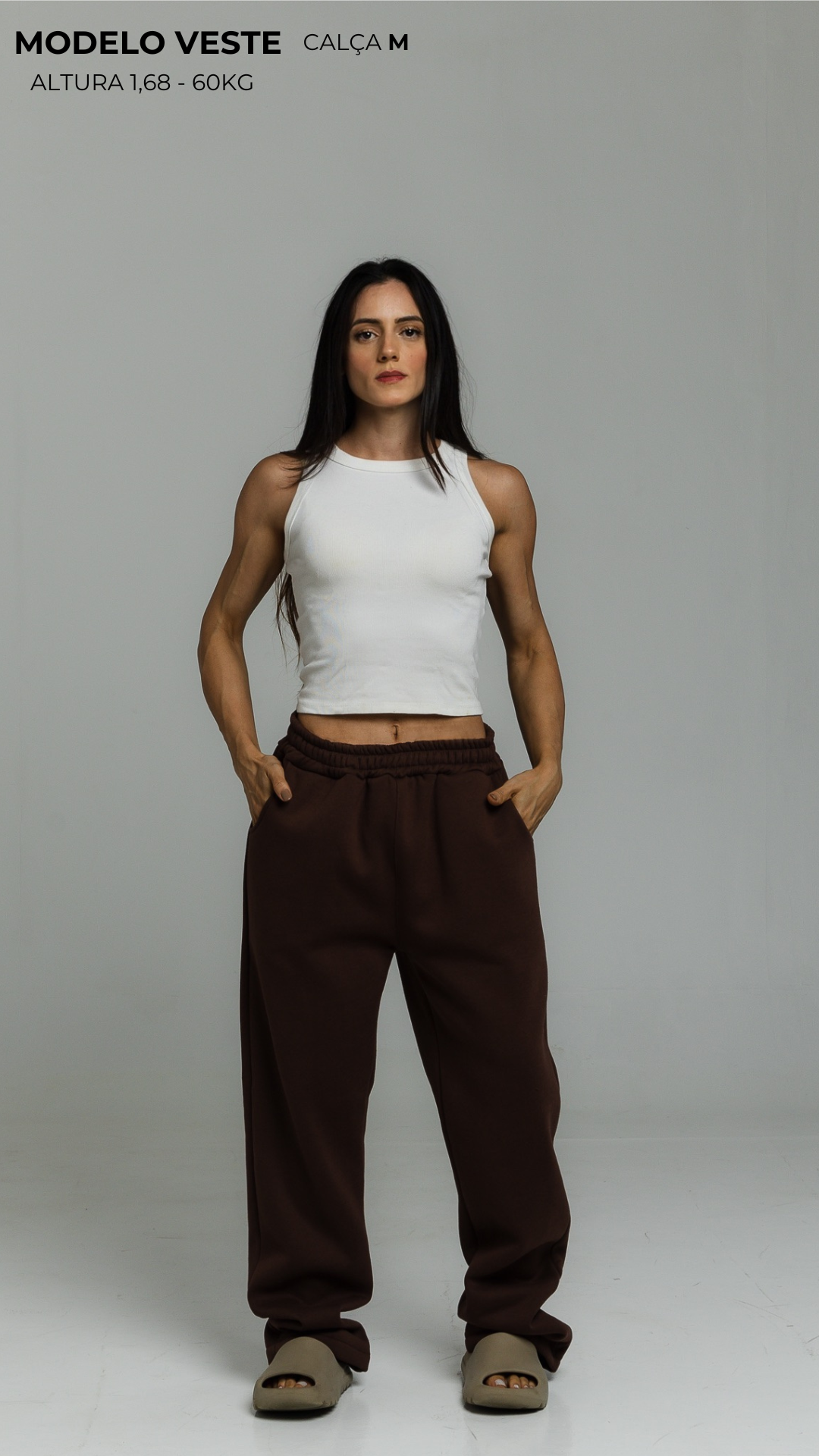 CALÇA DE MOLETOM MARROM