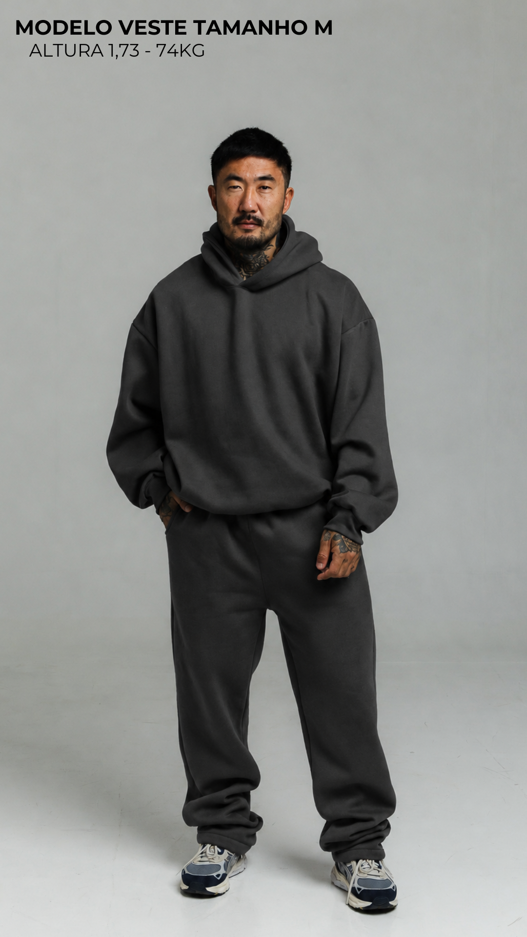 CALÇA DE MOLETOM CINZA ASFALTO - Envio a partir do dia 04-07