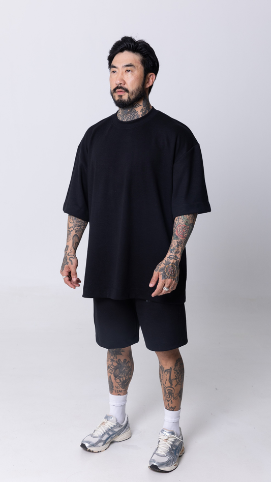 CONJUNTO OVERSIZED PRETO LISO