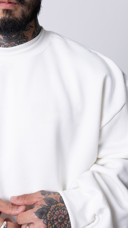 CONJUNTO OFF WHITE BLUSA DE MOLETOM