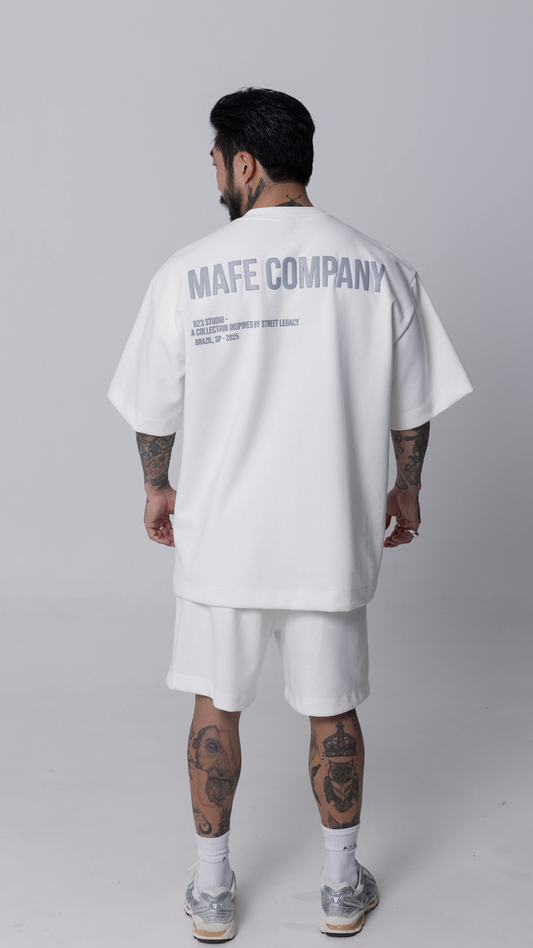 CONJUNTO MOLETOM CAMISETA OVERSIZED OFF WHITE