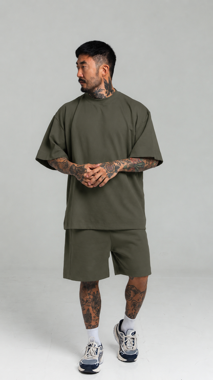 CONJUNTO OVERSIZED VERDE AZEITONA LISO