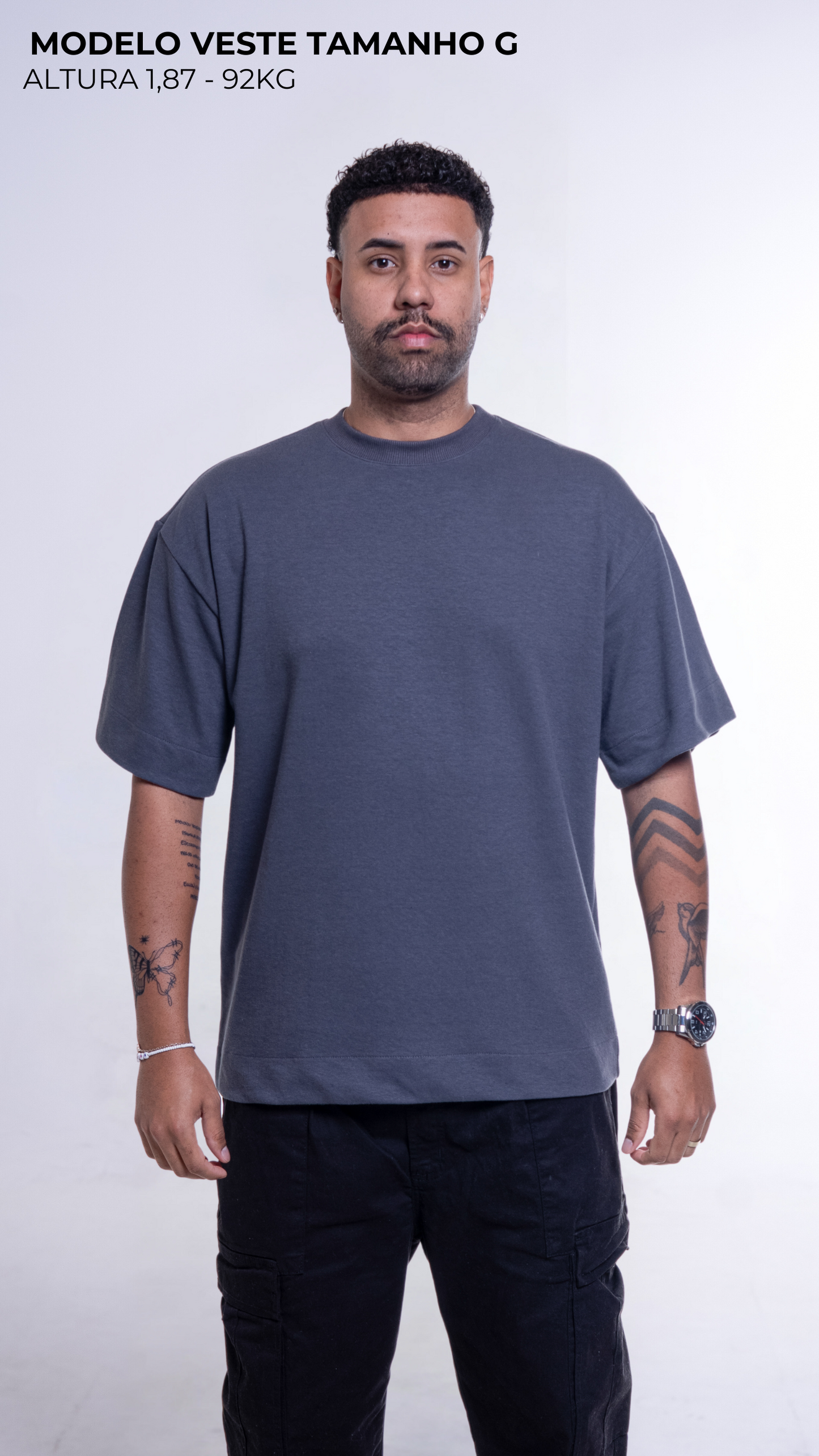 CAMISETA OVERSIZED CINZA ASFALTO