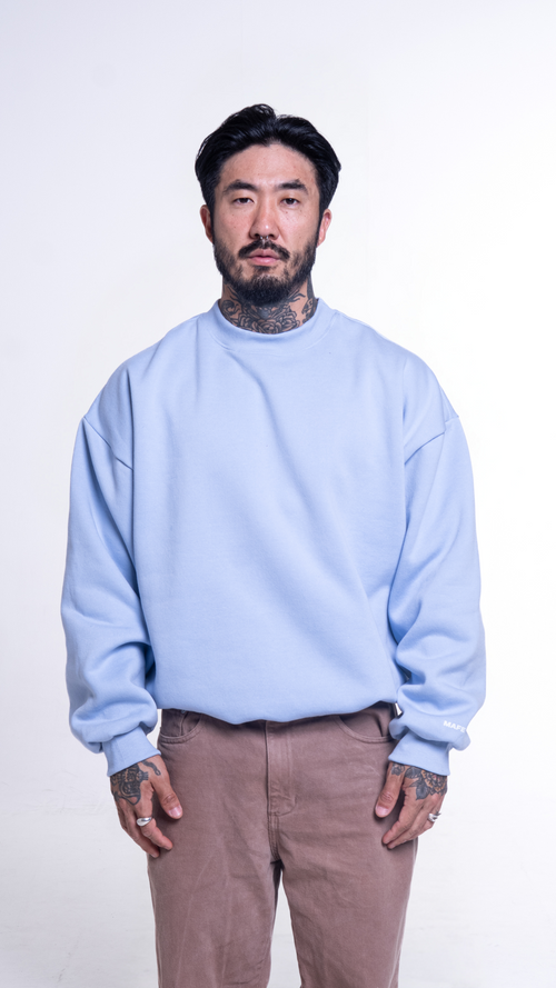 BLUSA DE MOLETOM AZUL CÉU