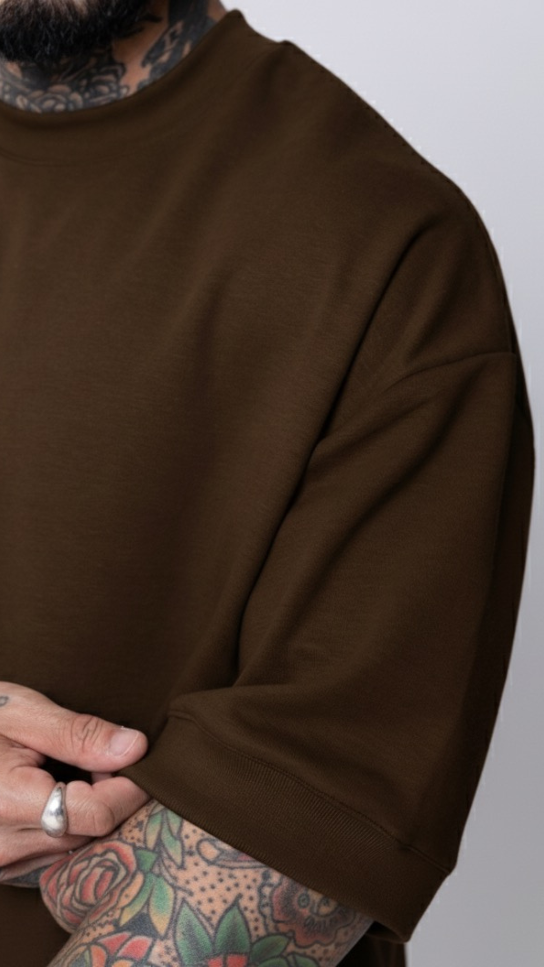 CONJUNTO REGULAR FIT MARROM