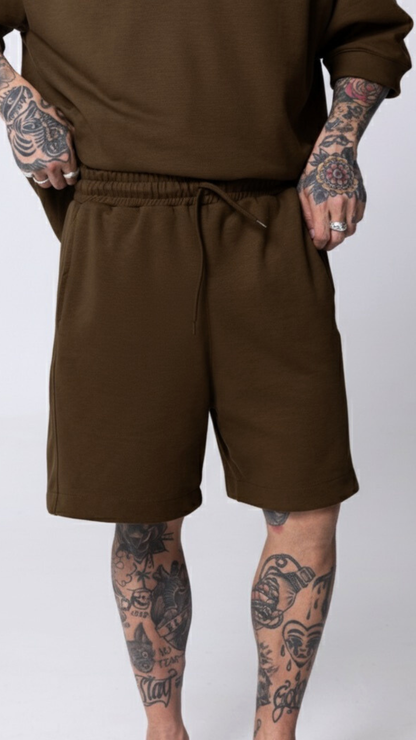 CONJUNTO REGULAR FIT MARROM