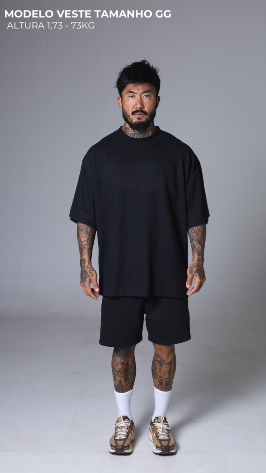 CONJUNTO OVERSIZED PRETO LISO