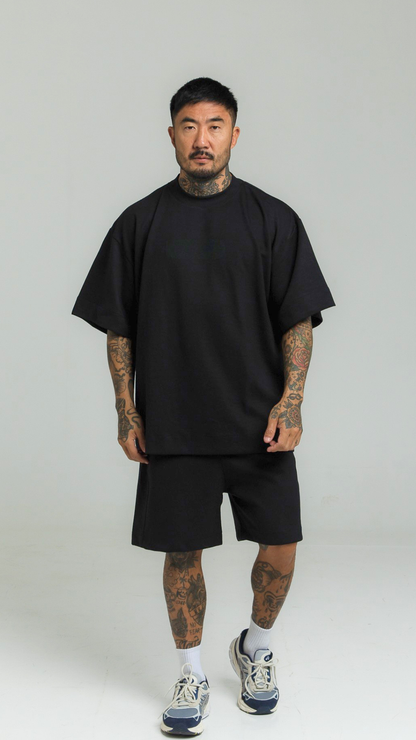 CONJUNTO OVERSIZED PRETO LISO