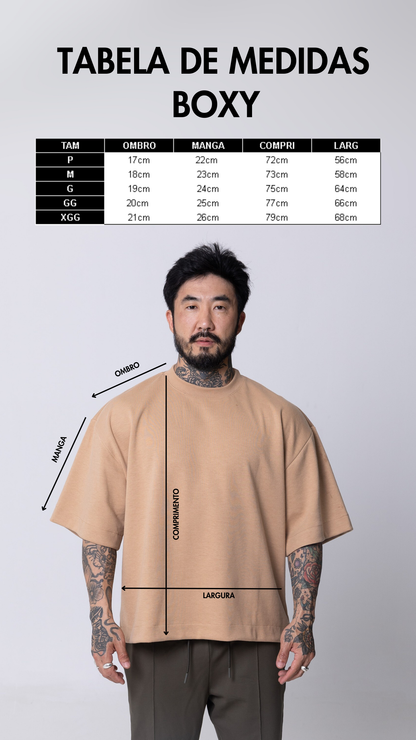 CAMISETA BOXY OVERSIZED CARAMEL