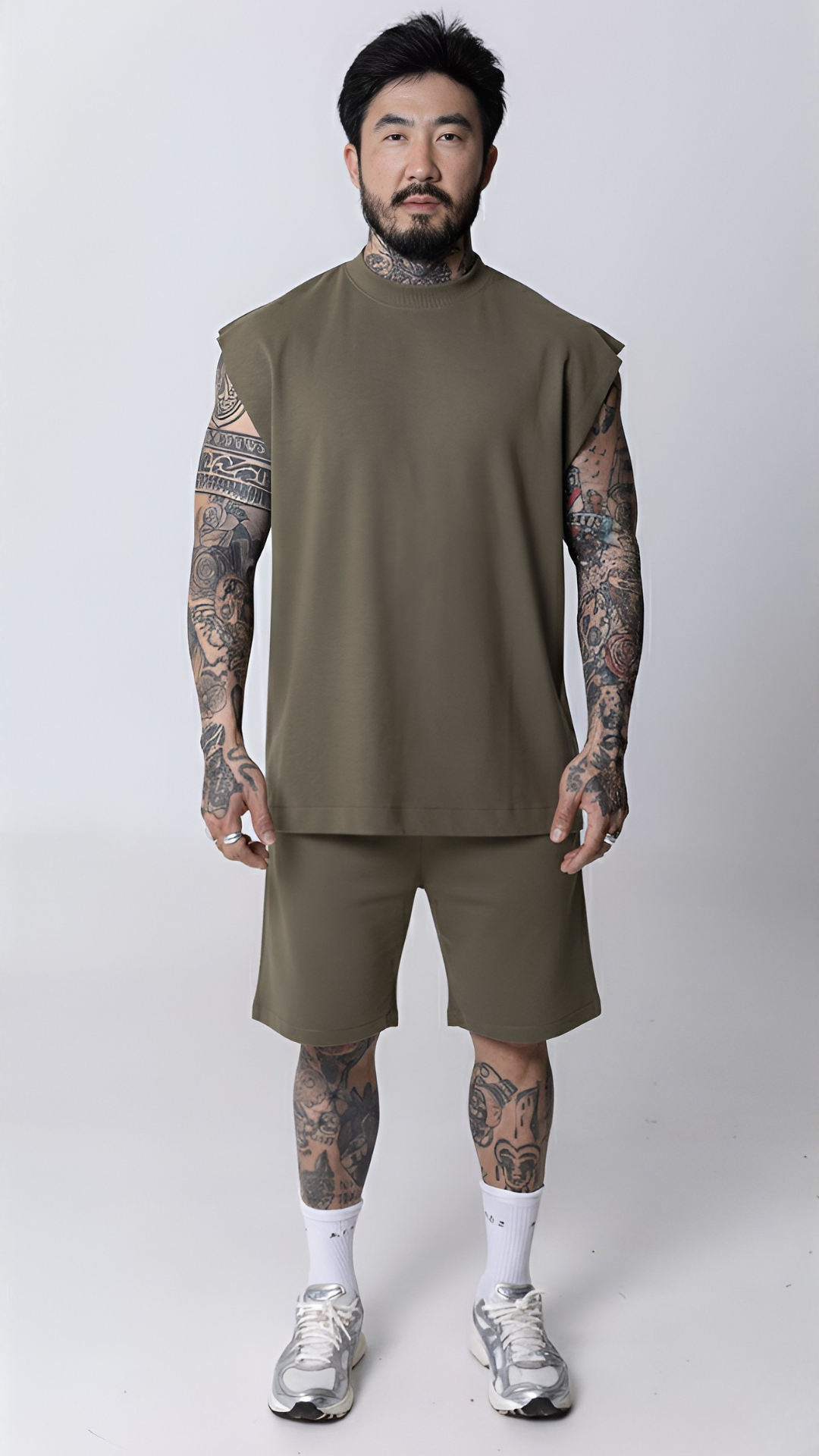 CONJUNTO REGATA MACHÃO VERDE AZEITONA LISO