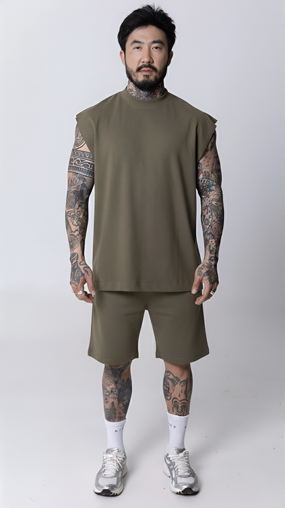 CONJUNTO REGATA MACHÃO VERDE AZEITONA LISO