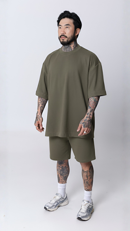 CONJUNTO OVERSIZED VERDE AZEITONA LISO