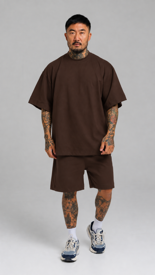 CONJUNTO OVERSIZED MARROM